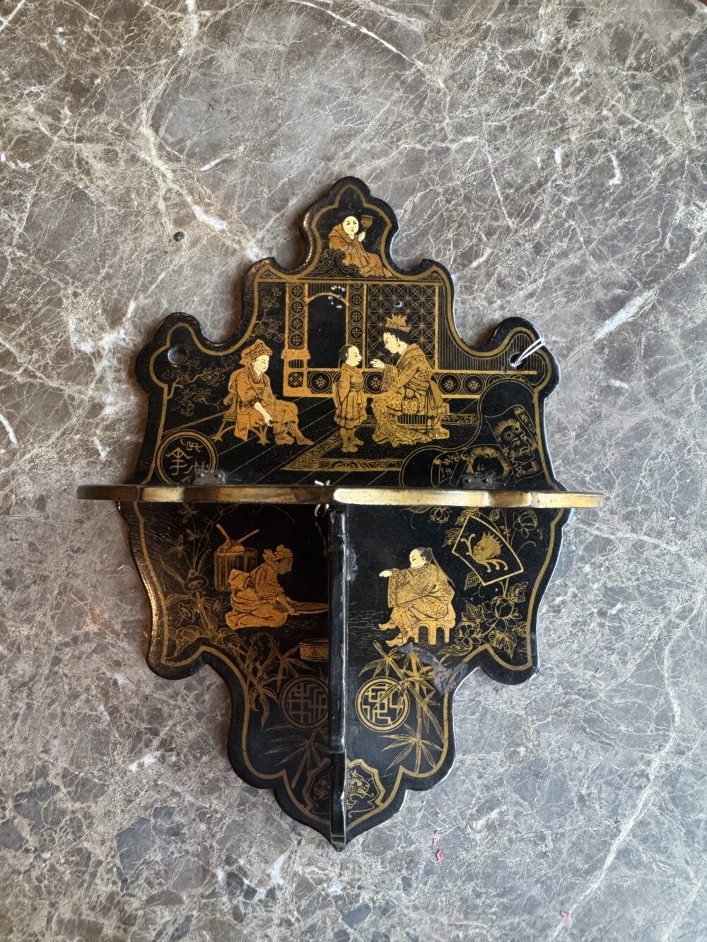 Vintage chinoiserie shelf