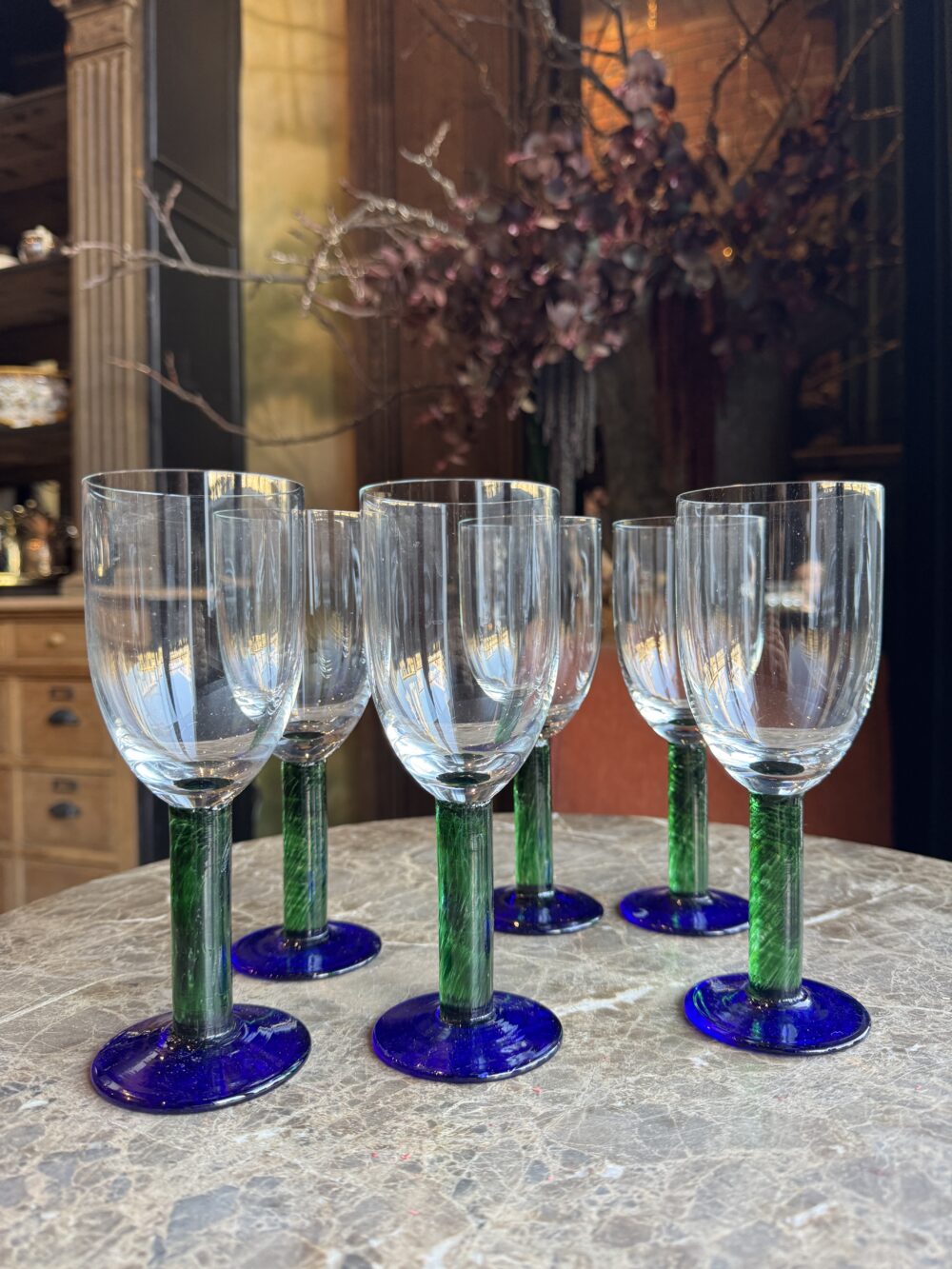 Vintage Fostoria wine glasses