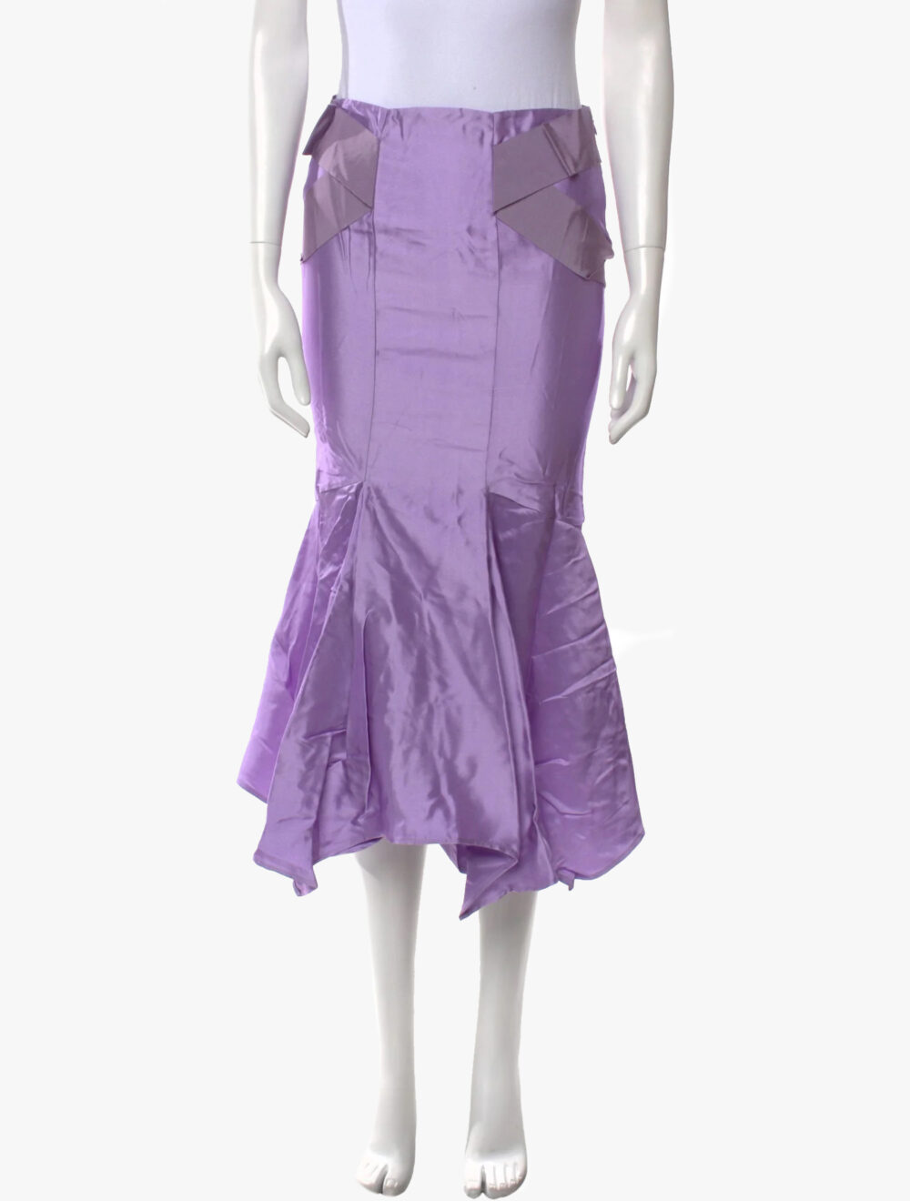 Tom Ford pleated accents purple skirt