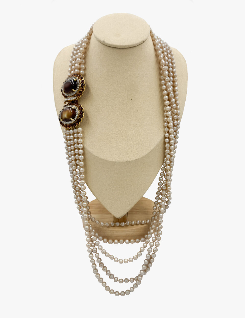 Kenneth Jay Lane vintage multi strand necklace, 1960's