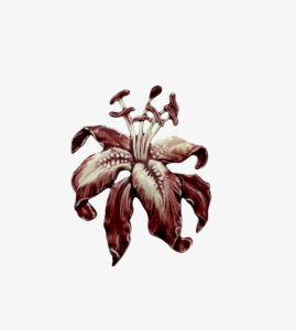 Vintage lily flower brooch