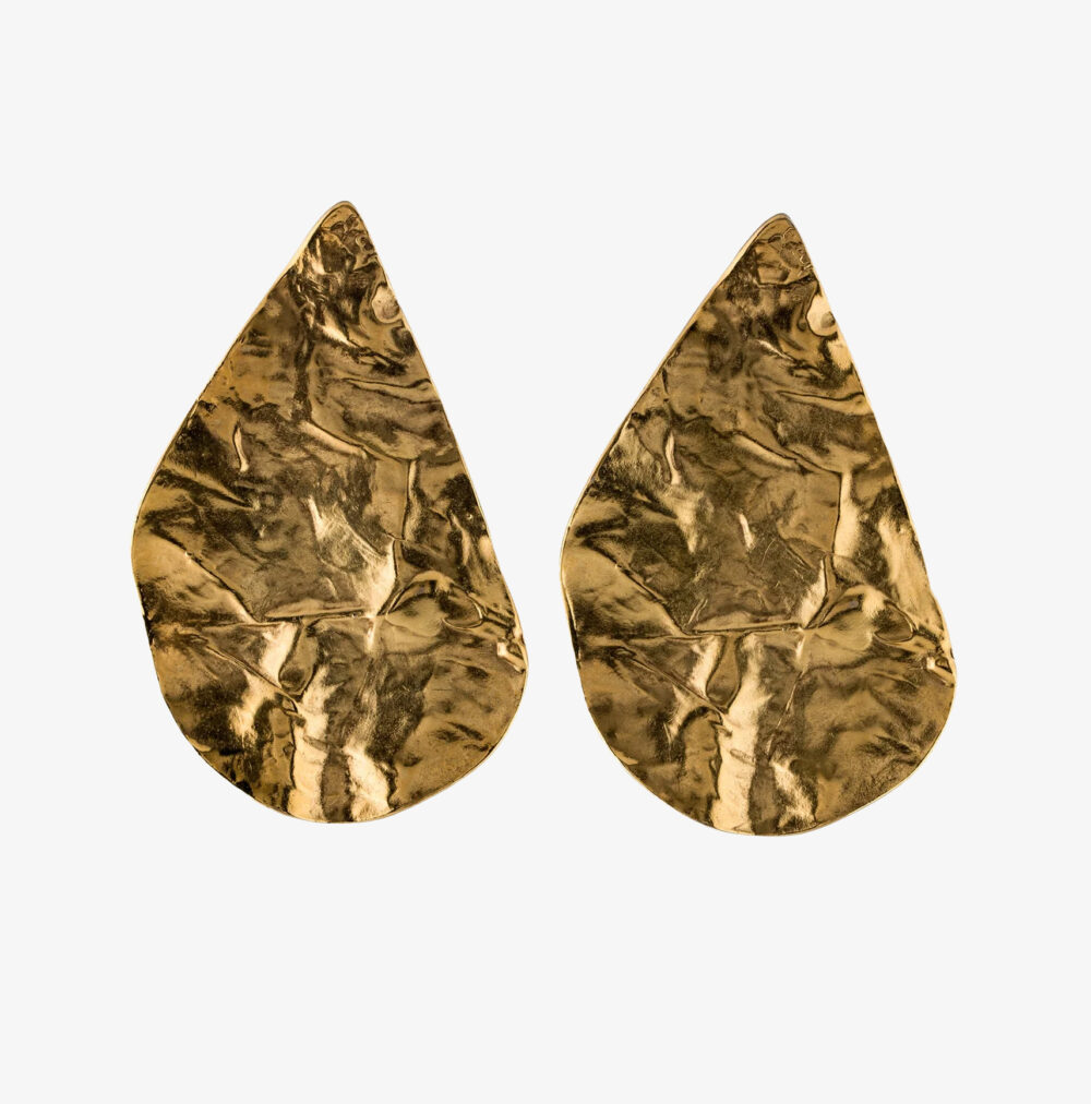 Yves Saint Laurent vintage textured clip-on earrings