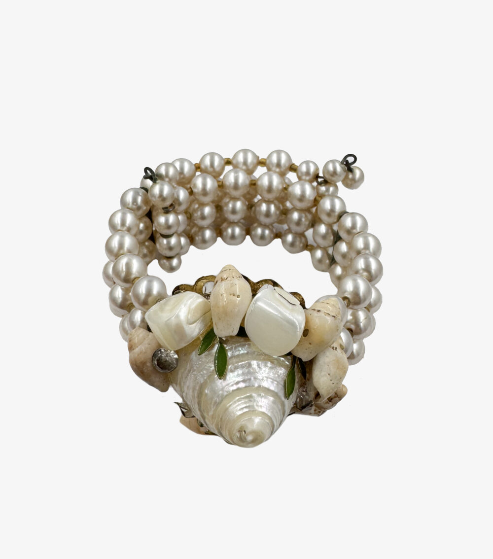 Miriam Haskell vintage bracelet with a shell