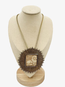 Luca Razza lion zodiac pendant, 1970's