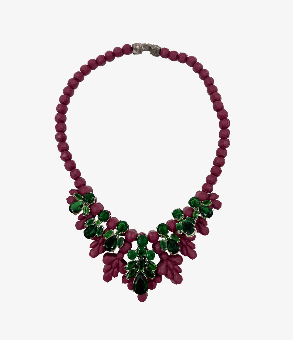 EK Thongprasert crystals and silicone necklace