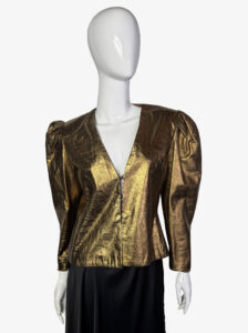 Vintage gold-tone leather blazer