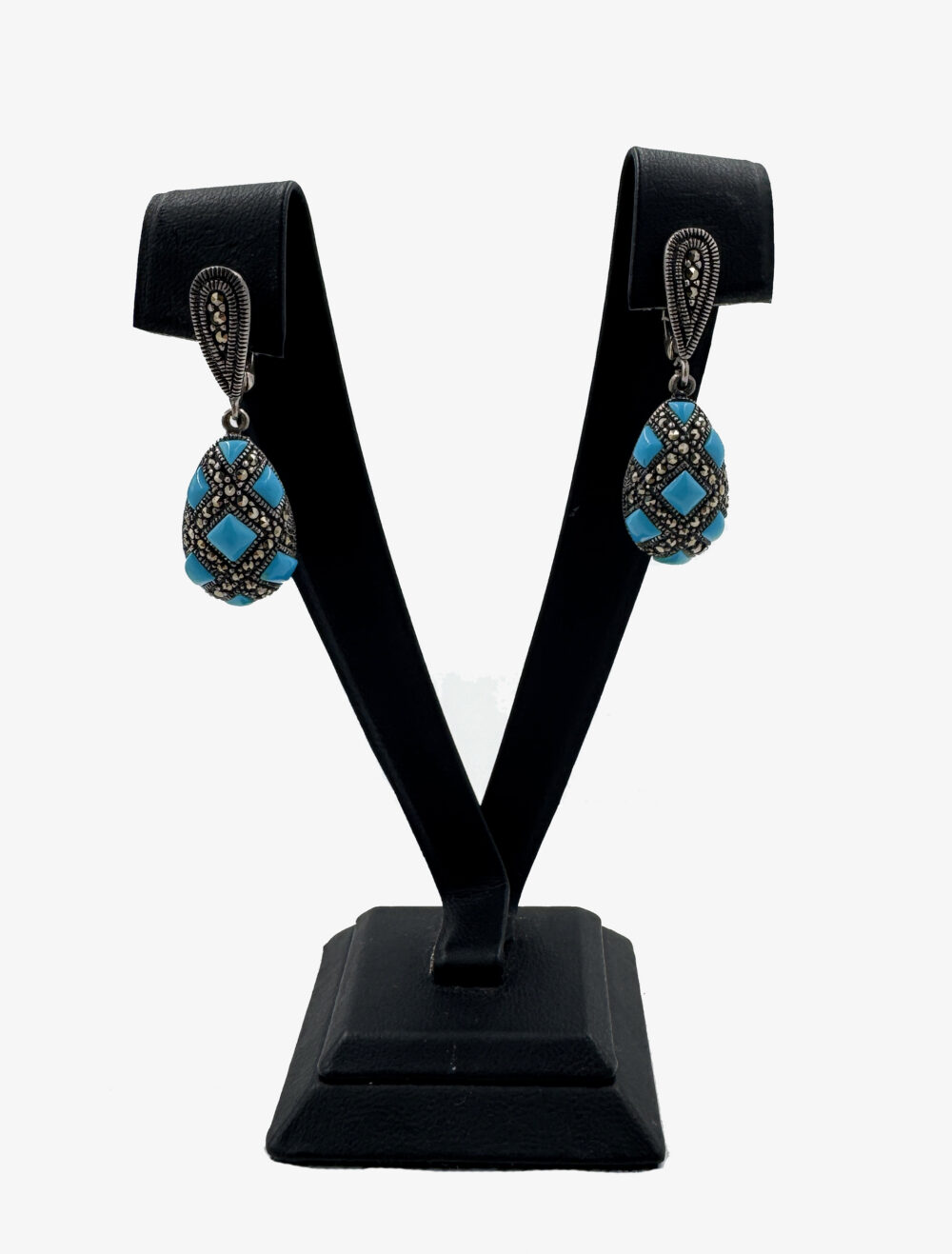 Vintage silver and turquoise earrings