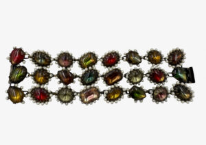 Vintage De Luxe colorful art glass bracelet