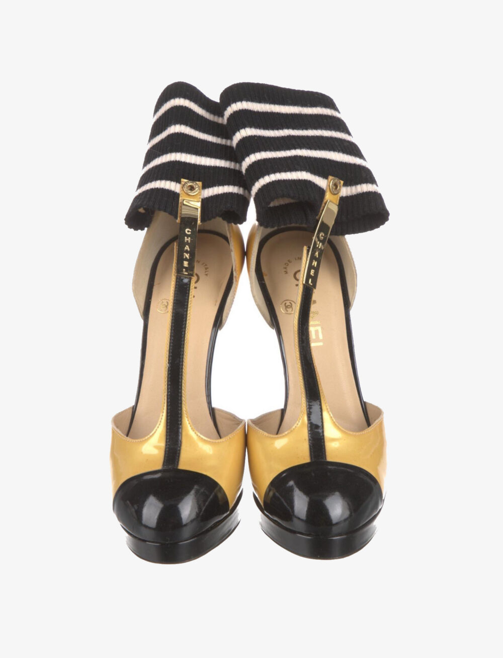 Chanel patent leather T-bar pumps, 2008