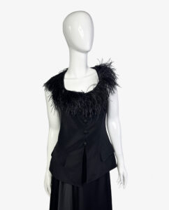 Gemma Kahng vintage feather silk top