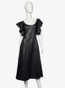 Alexander McQueen studded trim lamb leather runway dress, Pre-Fall 2018
