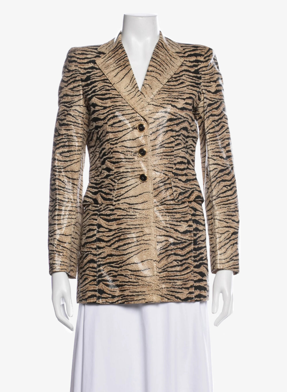 Vintage Escada animal print leather jacket