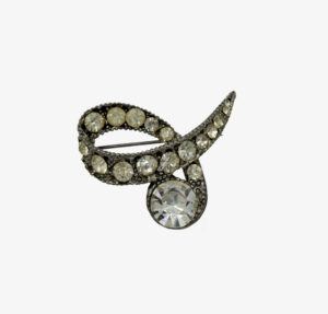 Vintage brooch with rhinestones